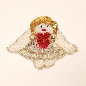 Vintage Handmade Cute Angel Brooch